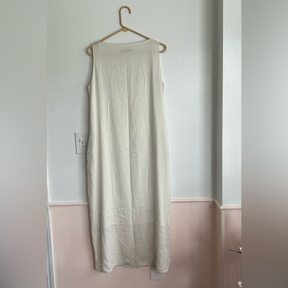 Fabiana Filippi Silk Maxi Dress Ivory Sleeveless XL Classic Time Capsule Italy - Picture 3 of 11